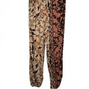 Bohemian Anthropology multicolored floral smoked ballon leg pant